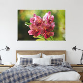 Tropische Vanda Orchidee Canvas Afdruk (Insitu (Slaapkamer))