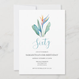 Tropische ventilator 60e verjaardag uitnodiging