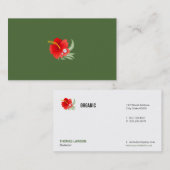 Tropische ventilator (Basil Green) Visitekaartje (Voorkant / Achterkant)