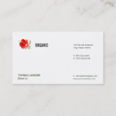 Tropische ventilator (Basil Green) Visitekaartje (Achterkant)