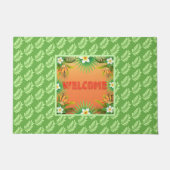 Tropische ventilator en Leaf Welcome Mat (Voorkant)