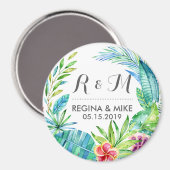 Tropische ventilator en lederen Wreater Spring Wed Magneet (Voorkant / Achterkant)