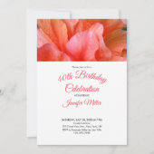 Tropische ventilator Foto 40th Birthday Invitation Kaart (Voorkant)