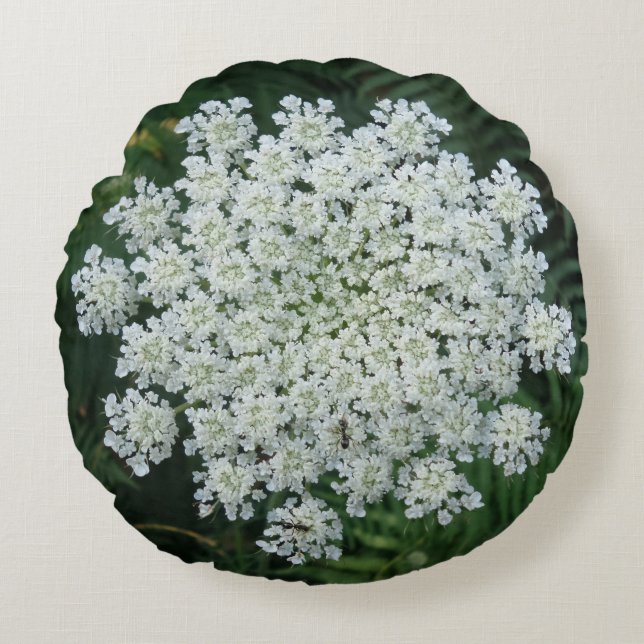Tropische ventilator geborsteld polyester ronde lo rond kussen (Voorkant)