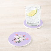 Tropische ventilator met bijenpatroon Onderzetter (Zijkant)