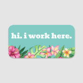 Tropische ventilator werknemer naamplaatje (Voorkant)