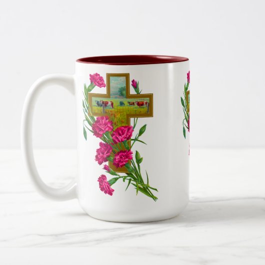 Tropische ventilatorbekertje/mok 7 tweekleurige koffiemok (Links)