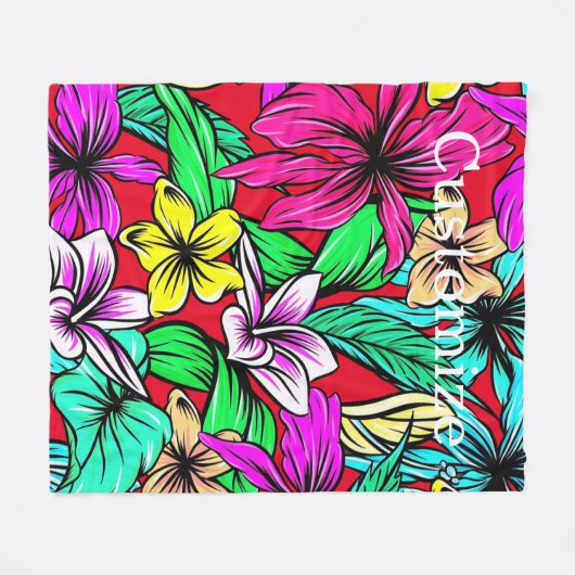 Tropische ventilatormix Thunder_Cove Fleece Deken (Voorkant (Horizontaal))