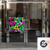 Tropische ventilatormix Thunder_Cove Raamsticker (Kantoordeur)