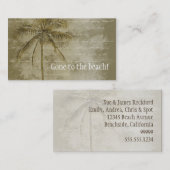 Tropische verandering van adres visitekaartje (Voorkant / Achterkant)