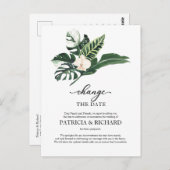 Tropische verandering van de datum bruiloft uitste briefkaart (Voorkant / Achterkant)