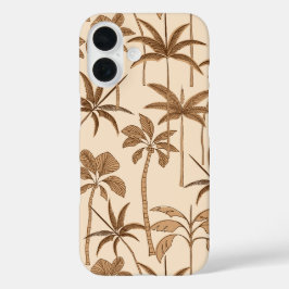 Tropische Verbinding: Fijne Lijn Palm Botanische W iPhone 16 Hoesje