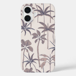 Tropische Verbinding: Fijne palm botanische afbeel iPhone 16 Hoesje