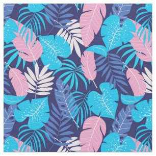 Tropische verbinding met roze, Aqua en White Stof