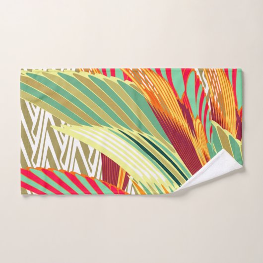 Tropische veren bohemian handdoek (Handdoek)