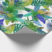 Tropische veren en bladeren cadeaupapier (Hoek)