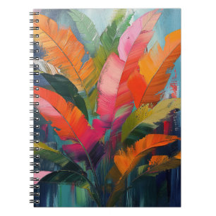 Tropische Veren – Levendige Botanische Abstractie Notitieboek