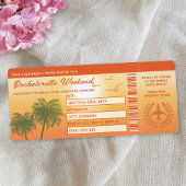 Tropische verjaardag Getaway Faux Boarding Pass Kaart