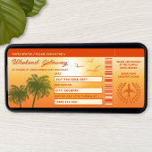 Tropische verjaardag Getaway Faux Boarding Pass Kaart