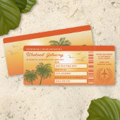 Tropische verjaardag Getaway Faux Boarding Pass Kaart