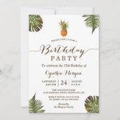 Tropische verjaardag van de zomerananas kaart (Voorkant)