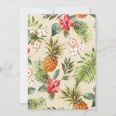 Tropische verjaardag van de zomerananas kaart (Achterkant)