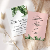 Tropische Verjaardag Weekend Uitnodiging + Routebe