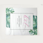 Tropische verjaardagsfeest achtergrond wandkleed (Voorkant (horizontaal))