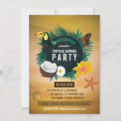 Tropische verjaardagsfeest uitnodiging (Voorkant)