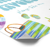 Tropische Verjaardagsgunsten teken Poster (Hoek)