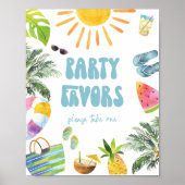 Tropische Verjaardagsgunsten teken Poster (Voorkant)