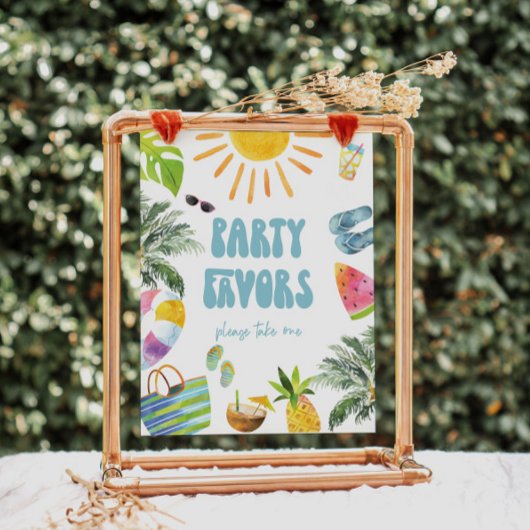 Tropische Verjaardagsgunsten teken Poster