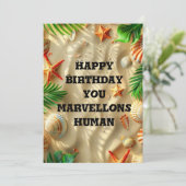 Tropische verjaardagskaart feestdagenkaart (Staand voorkant)