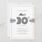 Tropische verjaardagskaart minimaal 30ste aankondiging (Voorkant)