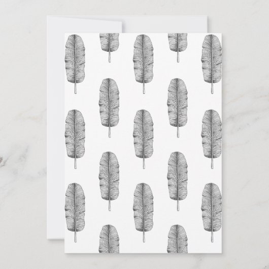 Tropische verjaardagskaart minimaal 30ste aankondiging (Achterkant)