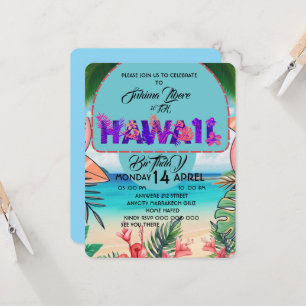 Tropische verjaardagsuitnodiging Hawaï uitnodiging