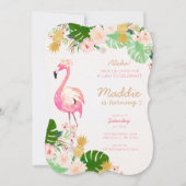 Tropische verjaardagsuitnodiging kaart (Voorkant)