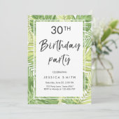 Tropische verjaardagsuitnodiging Tropisch Hawaï 30 Kaart (Staand voorkant)