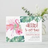 Tropische verjaardagsuitnodiging voor 60e kaart (Staand voorkant)