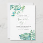 Tropische verjaardagsuitnodigingen online (Voorkant)