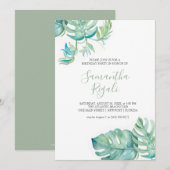 Tropische verjaardagsuitnodigingen online (Voorkant / Achterkant)