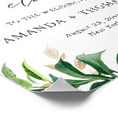 Tropische verloven zomervakantiestrand Welkomsttek Poster (Hoek)