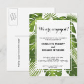 Tropische verlovingsfeest uitnodiging briefkaart (Voorkant / Achterkant)