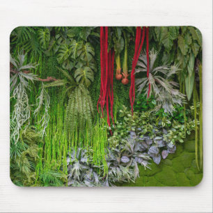 Tropische Verticale Tuin Mos en Bladeren Patroon Muismat