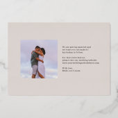 Tropische Vibe FOLIE Wedding Save the Date Kaart (Achterkant)