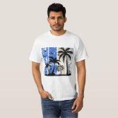 Tropische Vibe in Strepen” T-shirt (Voorkant volledig)