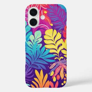 Tropische Vibe Kleurrijk Bladpatroon Hoesje