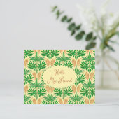 Tropische Vibe Palm Patroon Vriendschap Briefkaart (Staand voorkant)
