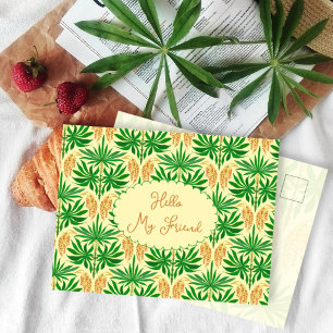 Tropische Vibe Palm Patroon Vriendschap Briefkaart