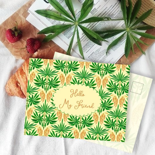 Tropische Vibe Palm Patroon Vriendschap Briefkaart